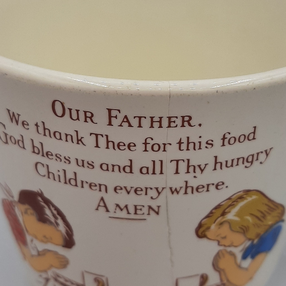 Vintage Ceramic Dinner Prayer Hot Chocolate-Coffee Mug 100% Canadian Made